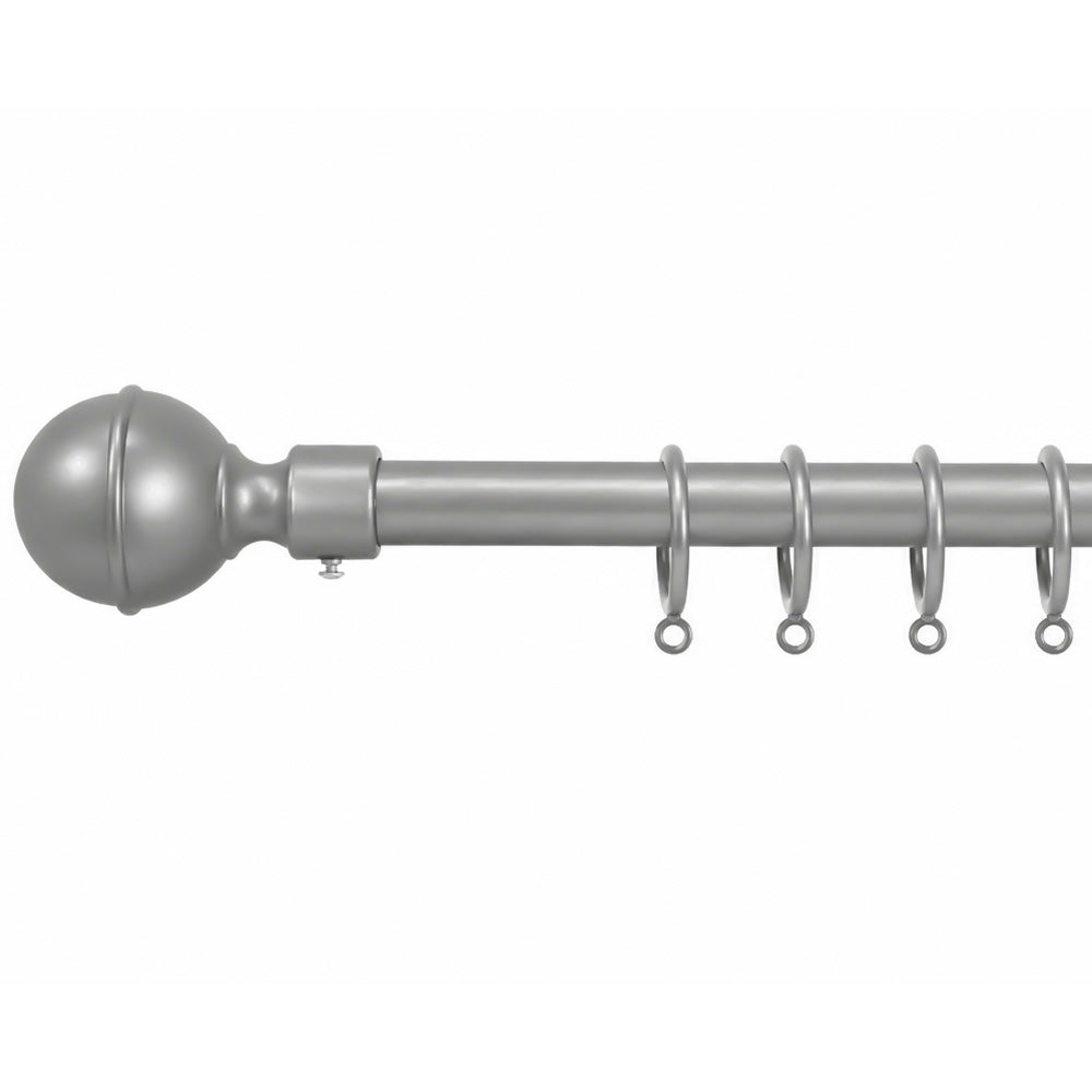 BALL COURTAIN POLE SILVER/BLACK