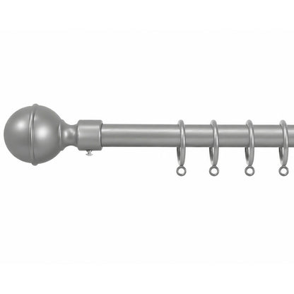 BALL COURTAIN POLE SILVER/BLACK