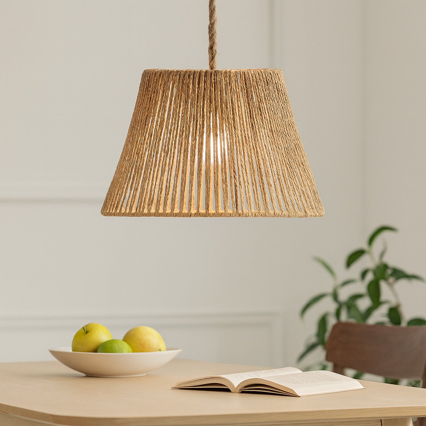Woven Paper String Ceiling Lamp Shade 28Cm X 18Cm