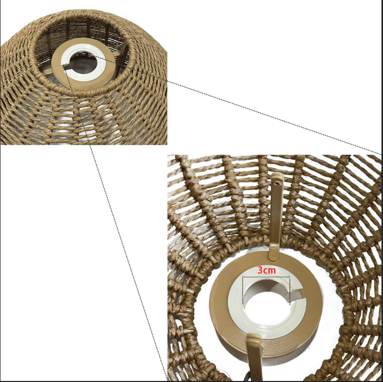 Haning Round Wicker Lampsahde