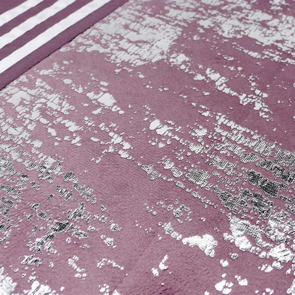 Mauve Velvet Panel Duvet Set Single Size