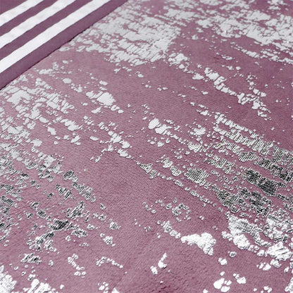 Mauve Velvet Panel Duvet Set Single Size