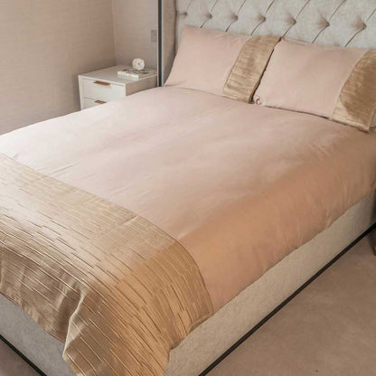 Natural Jacquard Linen Beige Duvet Set Single Size