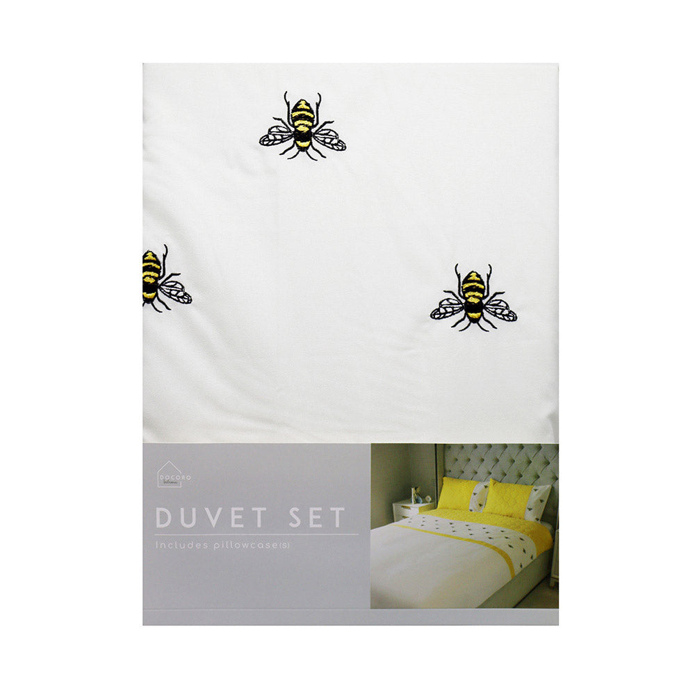 Embroidery Bee Duvet Set 2Pcs Single Size