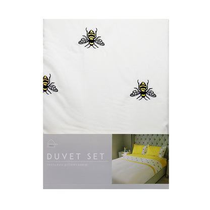 Embroidery Bee Duvet Set 2Pcs Single Size