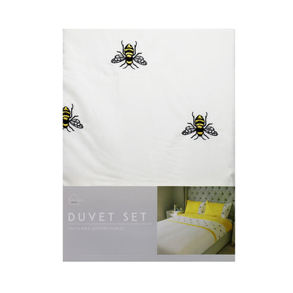Embroidery Bee Duvet Set 3Pcs Double Size