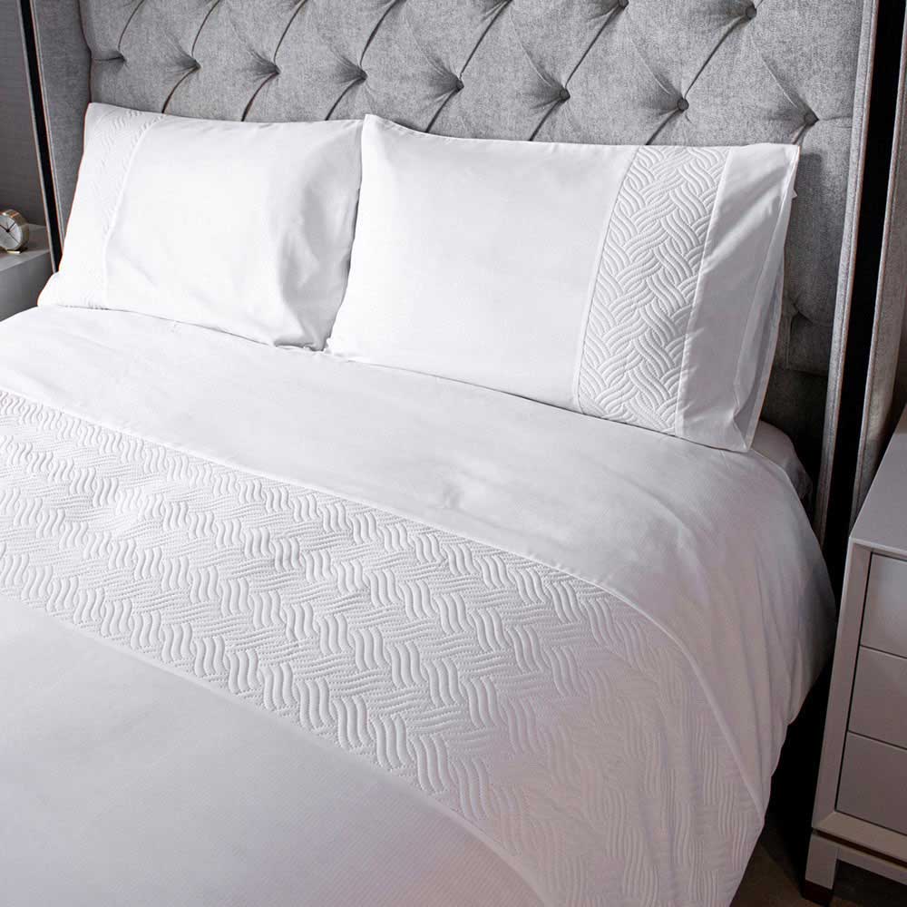 Pinsonic White Duvet Set 3Pcs King Size