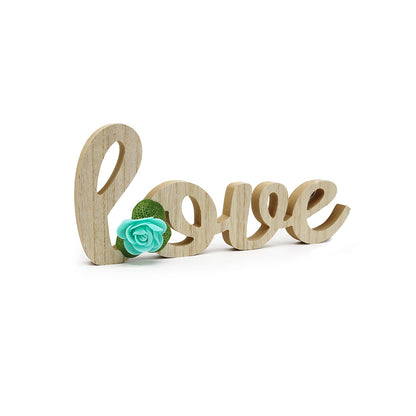 Wood Word Cutout Love & Home Tabletop Decorative Sign