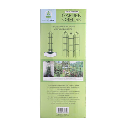 Metal Garden Obelisk Climbing Plant Steel Frame 40cmx190cm