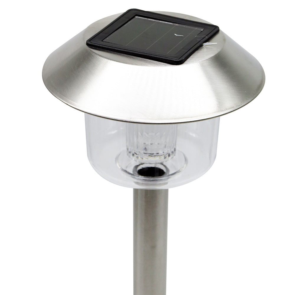 5PK Solar Powered LED Stainless Steel Garden Lights