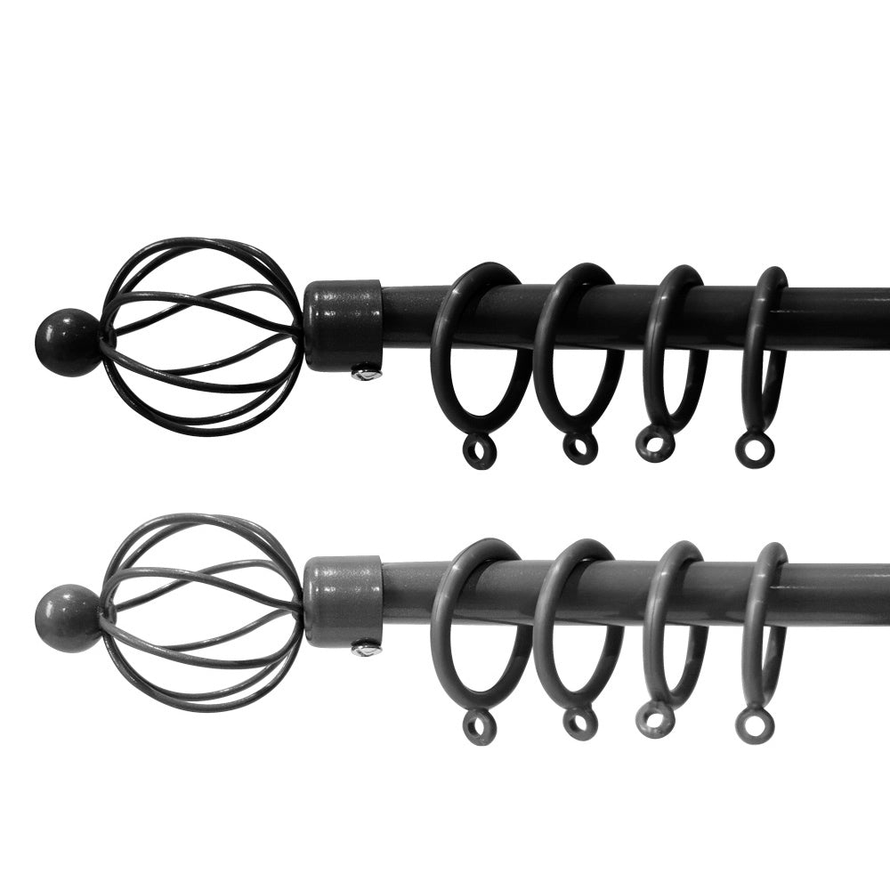 Ball Cage Extending Curtain Pole 122Cm-213Cm