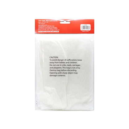 Silver Glitter Snow Drape