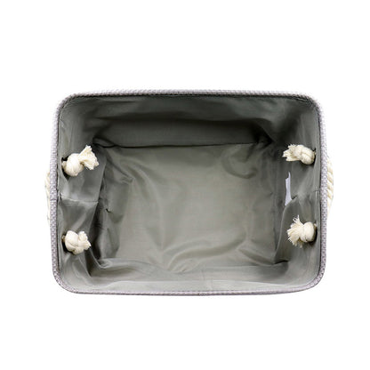 Grey Woven Diamond Storage Basket