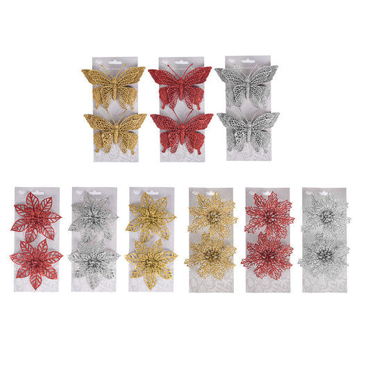 Glitter Decorative Clips 2PK