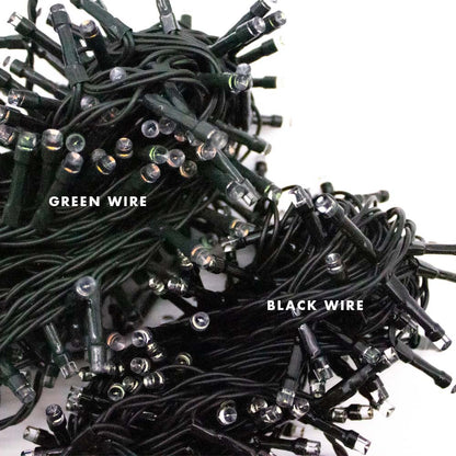 100 LED Chaser Lights Black Wire