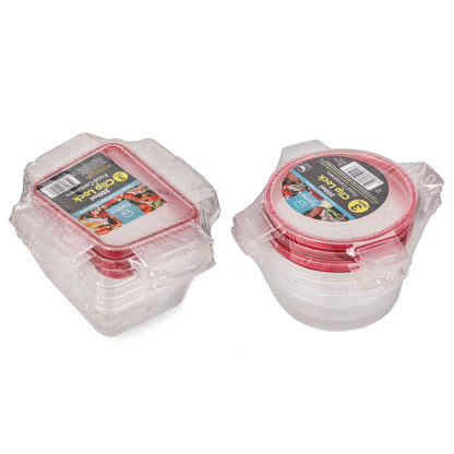 Click Lock Food Container 200ML 3PK Assorted