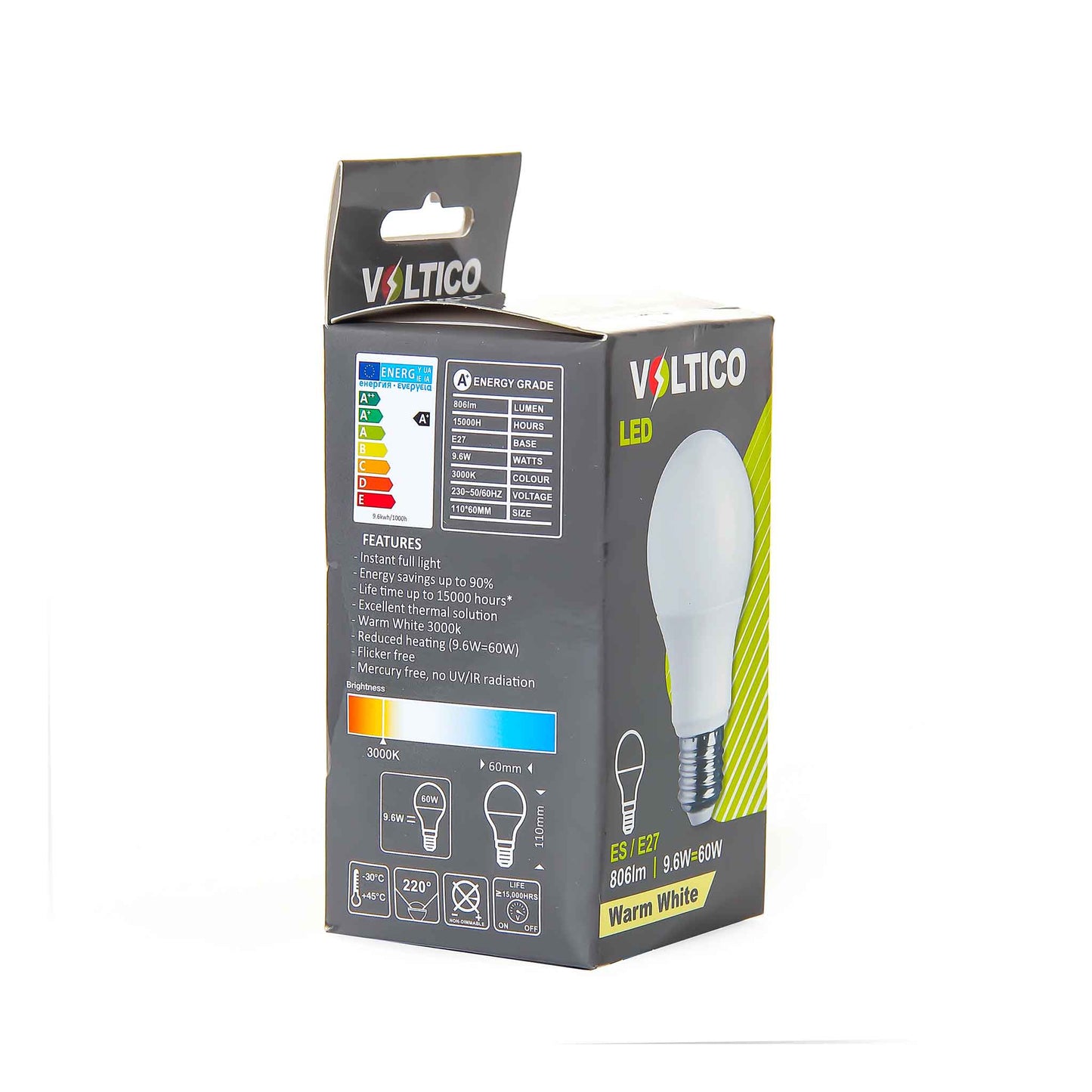 Bulb Led Glass E27 Warm White