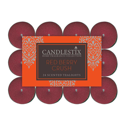 24 Scented Tealights Red Berry