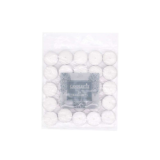Tealights White 25PCS x 3PK