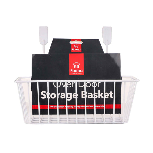 White Overdoor Storage  Basket