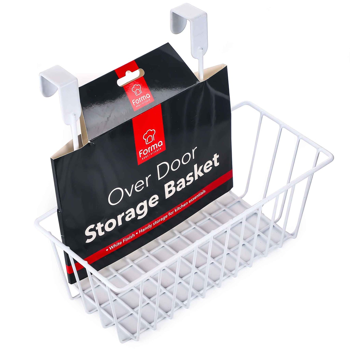 White Overdoor Storage  Basket