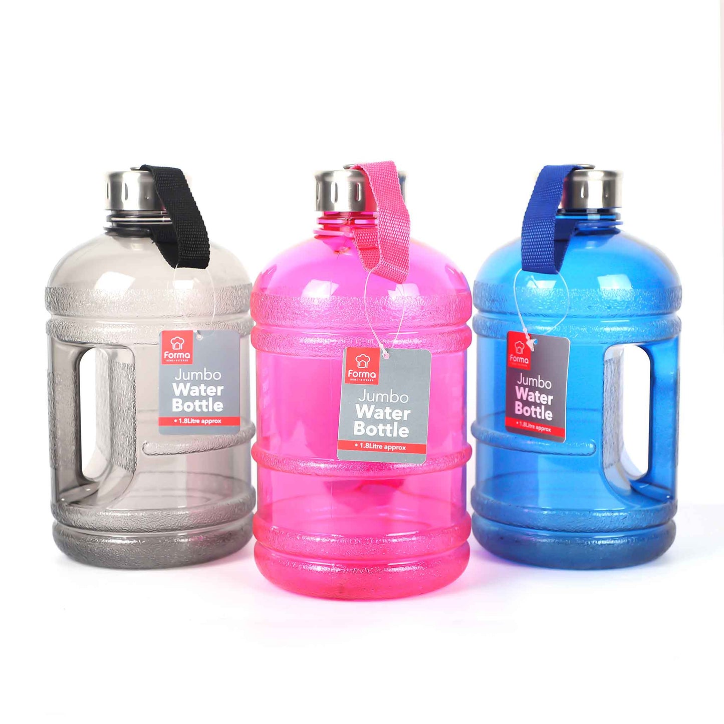 Jumbo Water Bottle Assorted 1.8L
