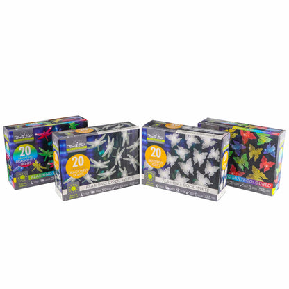 LED Dragonfly & Butterfly String Solar Lights 20