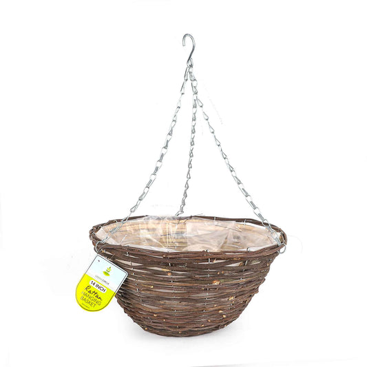 Rattan Hanging Basket 14Inch