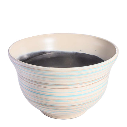 Striped Bowl Planter 13inch