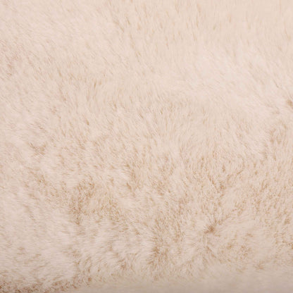 Faux Rabbit Fur Rug Pink&Grey&Charcoal&Cream