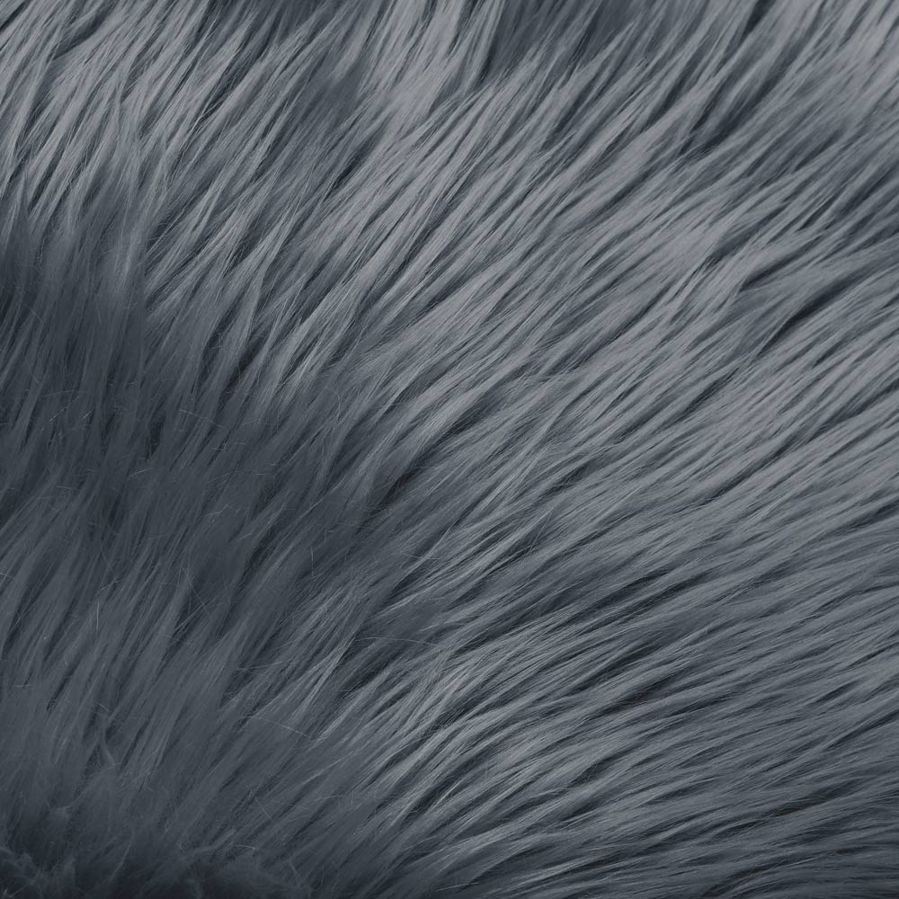 Faux Fur Sheep Rug Grey&Silver