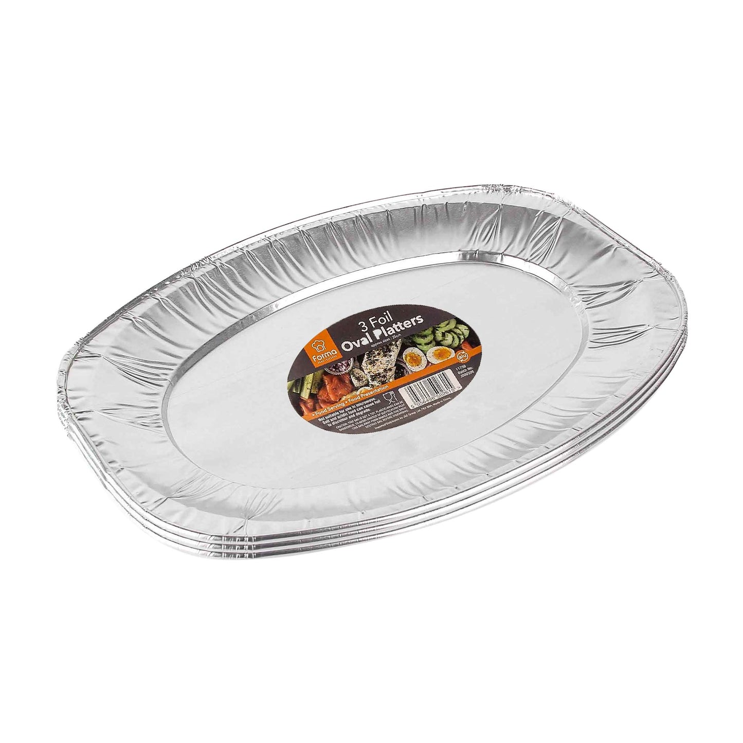 Foil Oval Platters 3PK