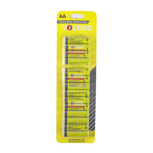 Voltico Heavy Duty Carbon Zinc AA 10+4PK