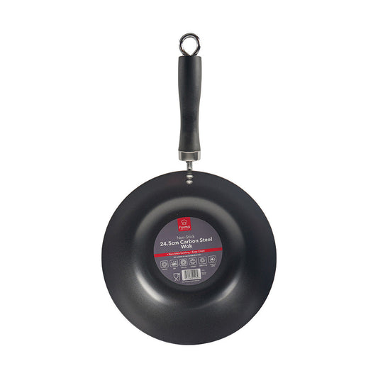 Non-Stick 24.5cm Carbon Steel Wok