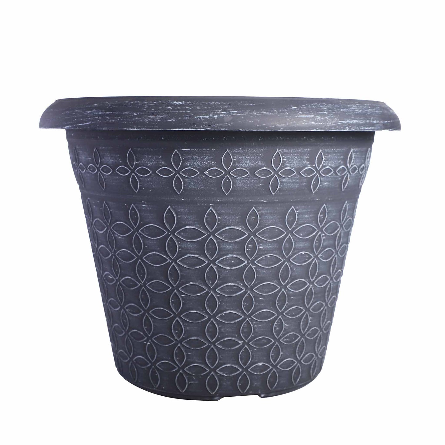 Geometric Petals Plastic Planter 13inch