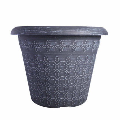 Geometric Petals Plastic Planter 13inch