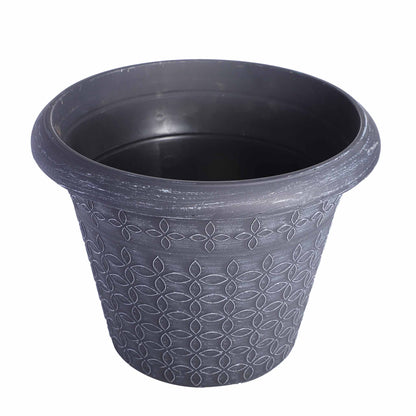Geometric Petals Plastic Planter 13inch