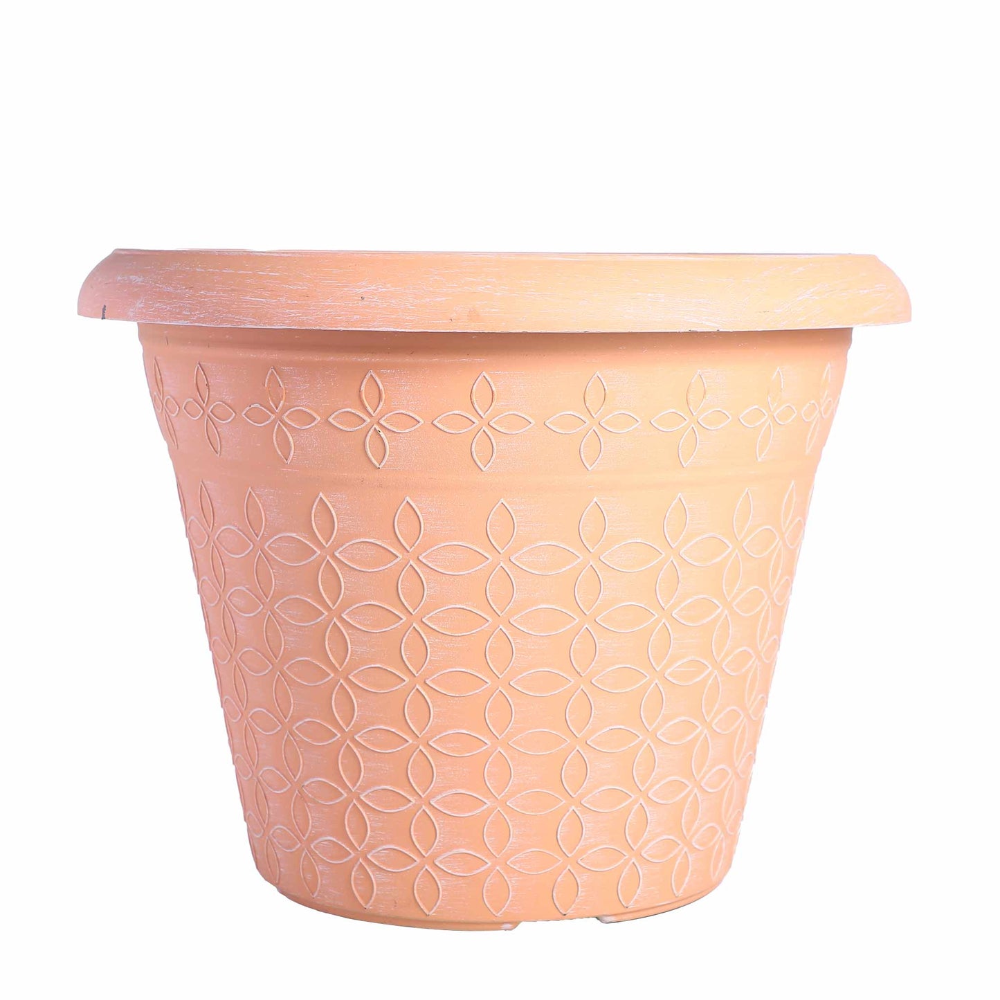 Geometric Petals Plastic Planter 13inch