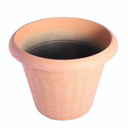 Geometric Petals Plastic Planter 13inch