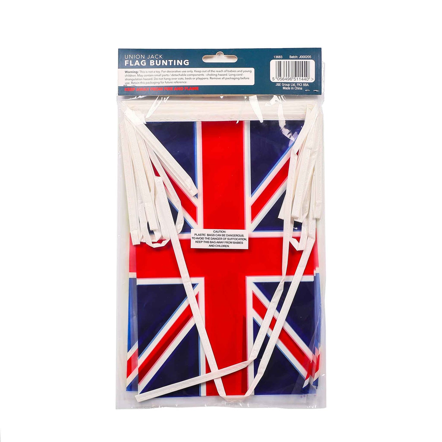 Square Union Jack Buntin-Plastic 12PCS