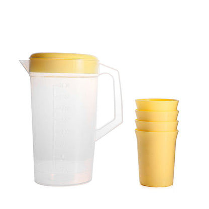 Plastic Water Bottle With Cups 2L