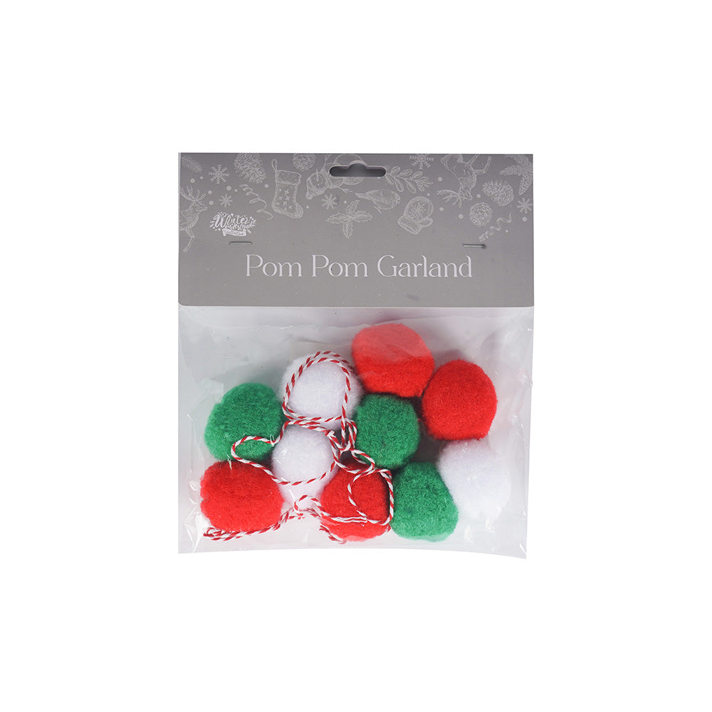 Christmas Pom Pom Garland 1.5Mx45MM