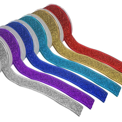 Christmas Glitter Ribbon 6ft
