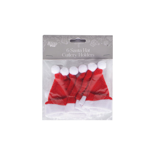 Santa Hat Cutlery Holders 6Pack