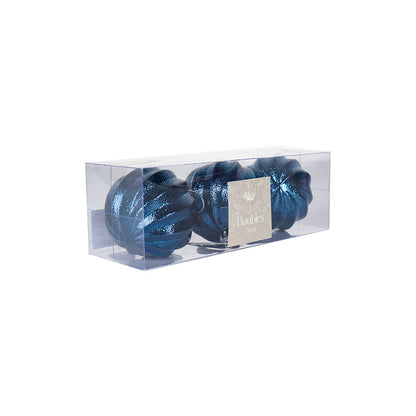 Christmas Baubles 7CM 3PCS Blue