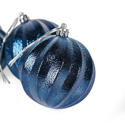 Christmas Baubles 7CM 3PCS Blue