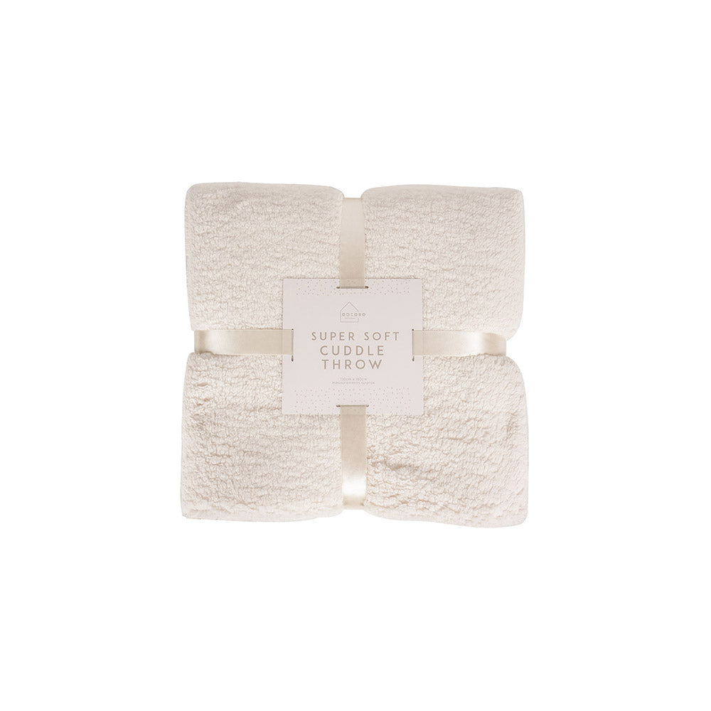 Super Soft Cuddle Throw Cream 130x180cm