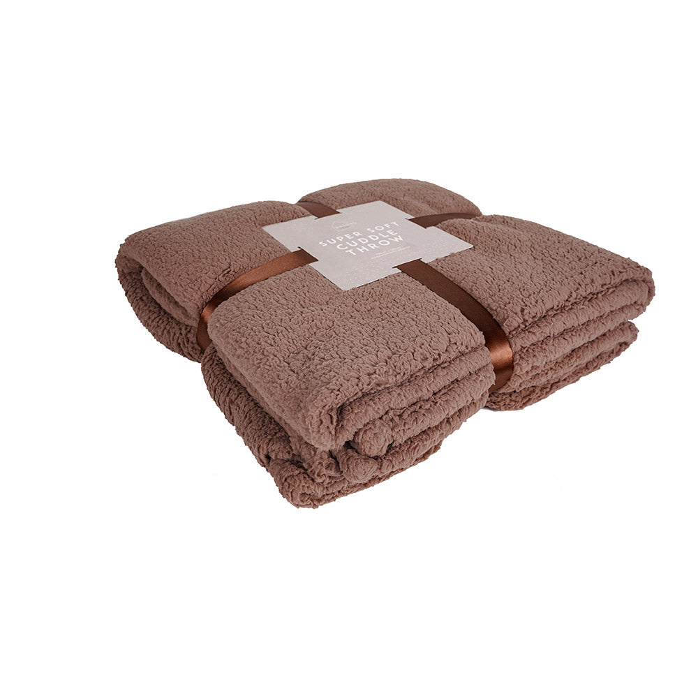 Super Soft Cuddle Throw Light Brown 130x180cm