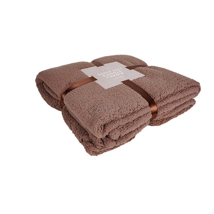 Super Soft Cuddle Throw Light Brown 130x180cm