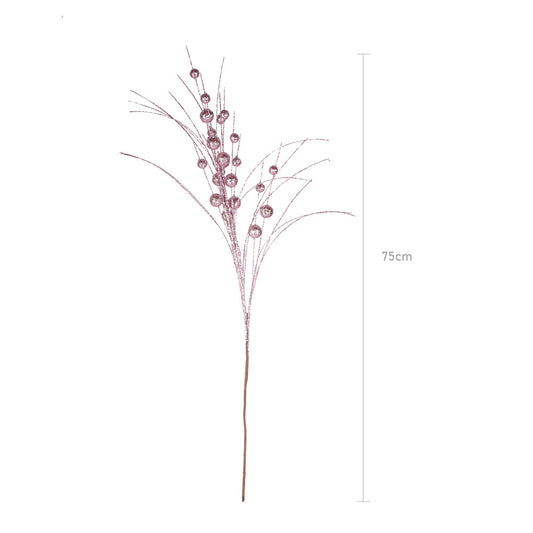 Christmas Glitter Berry Branch Pink